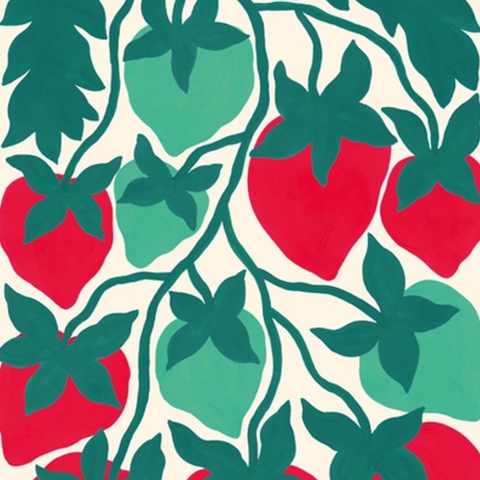 Strawberries Gift Wrap Sheet