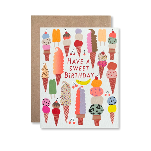Sweet Ice Cream Single Card