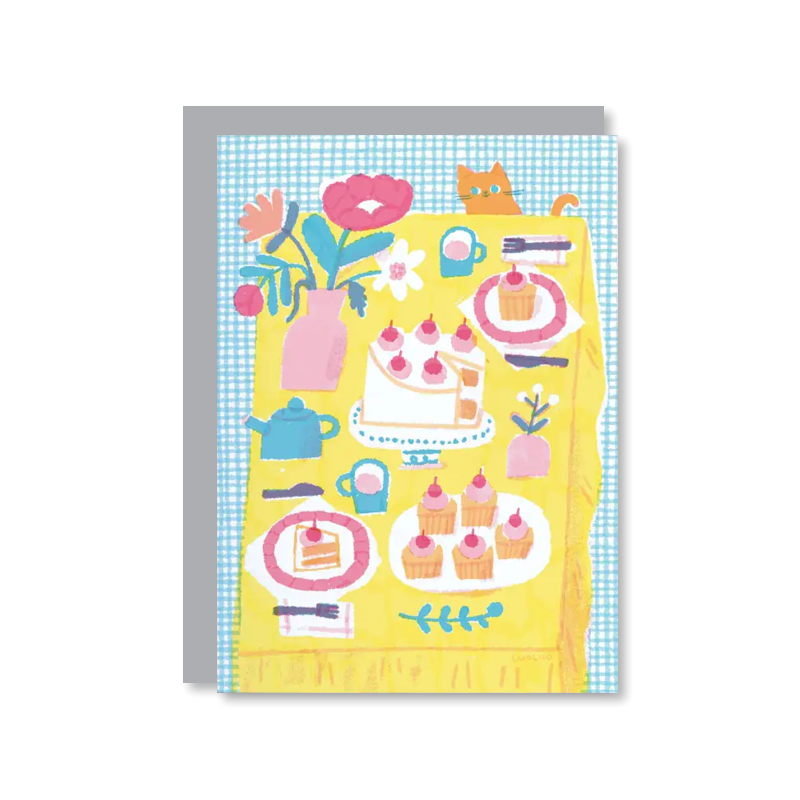 Lithograph Tea Party Single Card