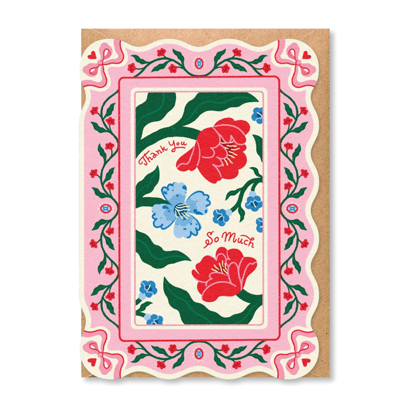 Floral Thank You Single Card