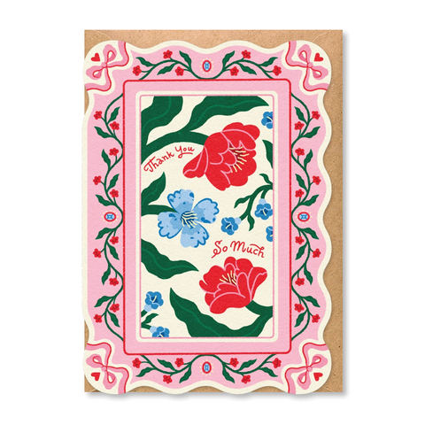 Floral Thank You Single Card