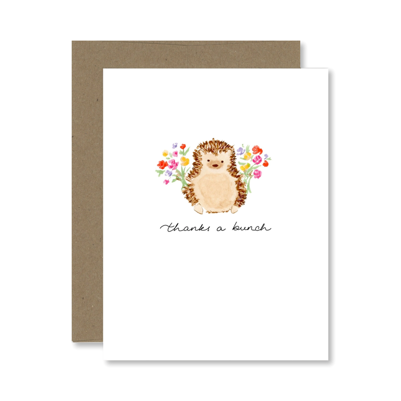 Thanks a Bunch Hedgehog Single Card