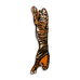 Tiger Leather Bookmark - Orange