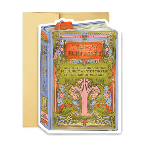 Tree Birthday Book Cover Single Card