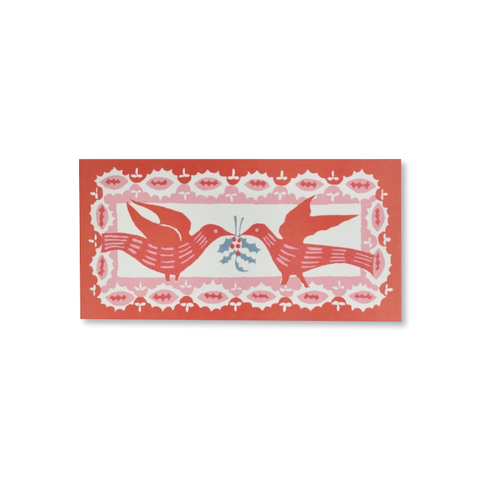 Two Christmas Birds Single Card