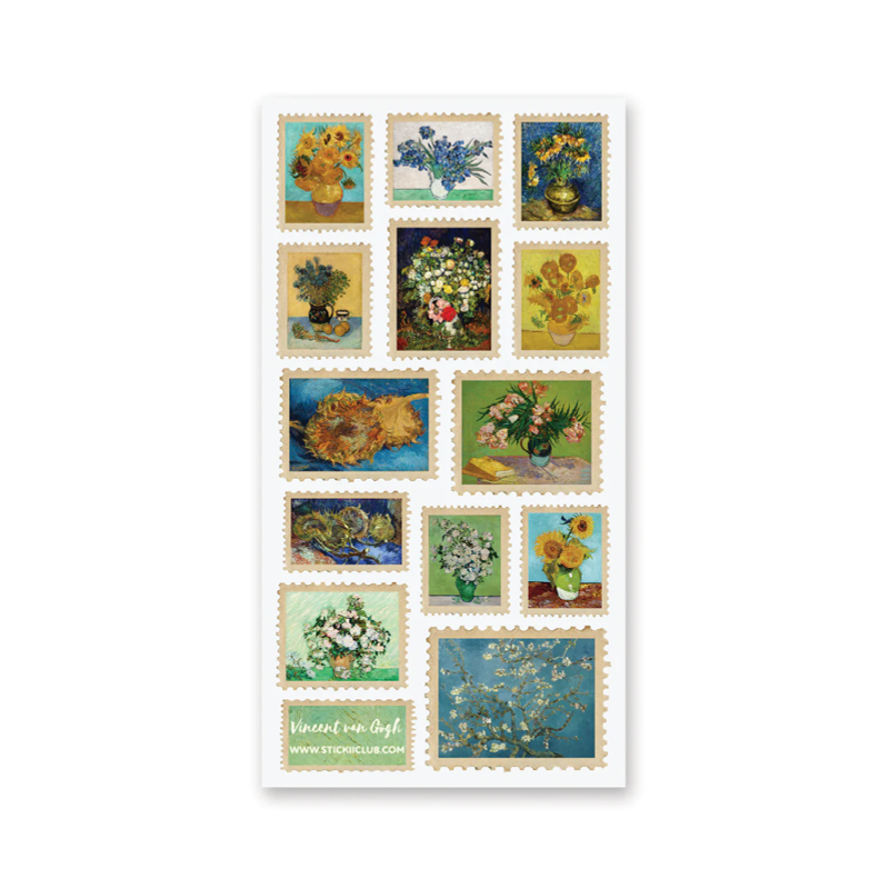 Van Gogh's Flowers Sticker Sheet