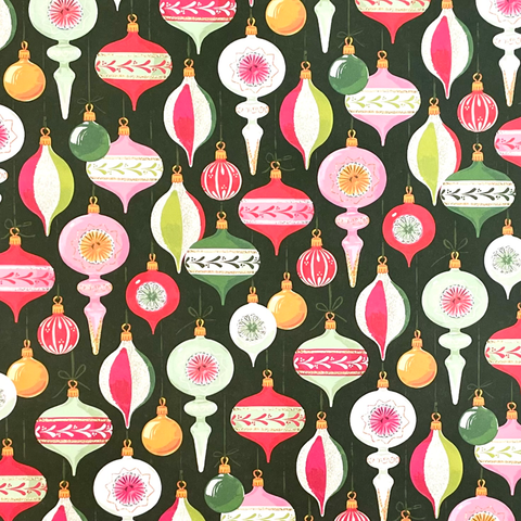 Vintage Ornaments Gift Wrap Sheet