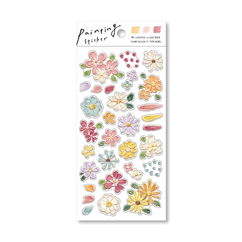 Warm Floral - Painting Stickers Sheet