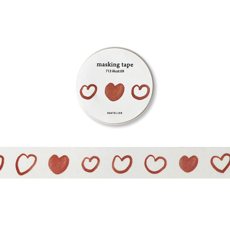 Watercolour Hearts Washi Tape