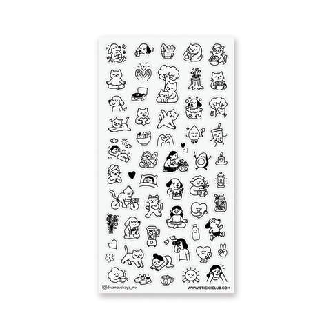 Wellness Doodles Sticker Sheet