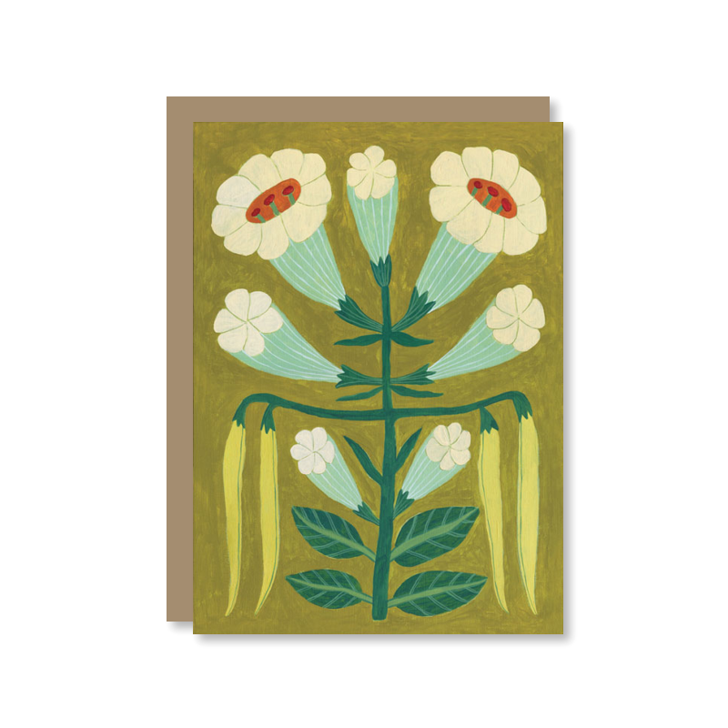 Whimsical Flowers Single Card