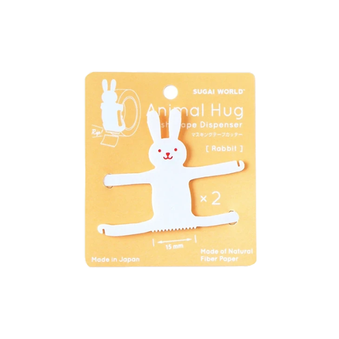 Animal Hug Washi Tape Dispenser - White Rabbit
