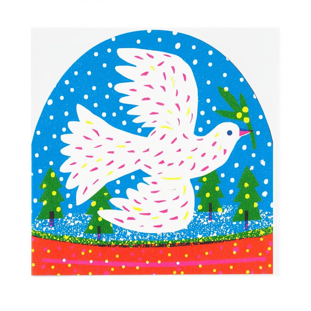 White Bird Snowglobe Single Card