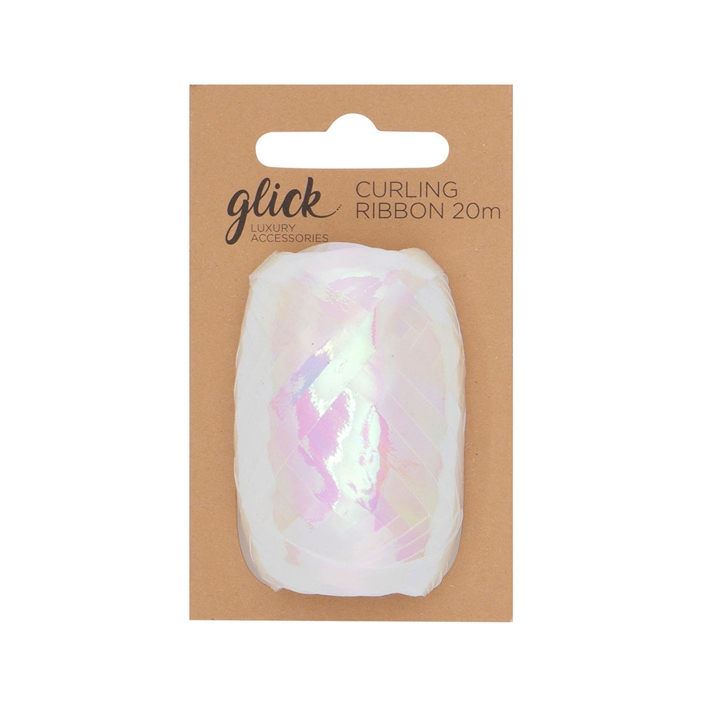 White Iridescent Curling Ribbon
