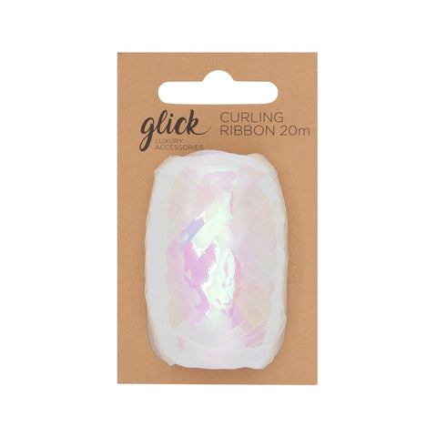 White Iridescent Curling Ribbon