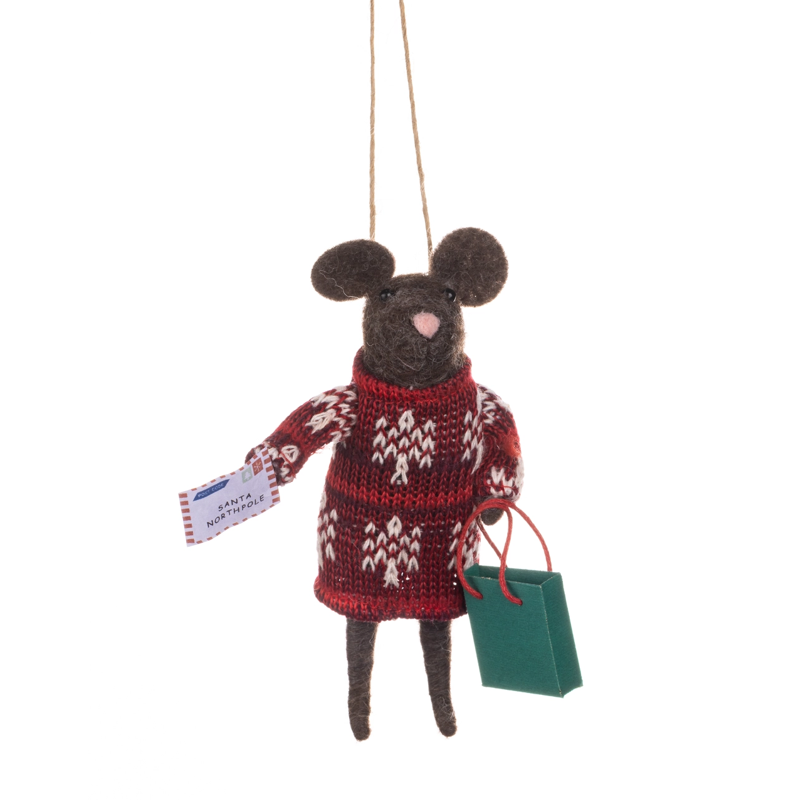 Wish List Mouse Felt Ornament