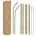 Stainless Steel Gold Straw Set - 'Wish Upon A Straw'