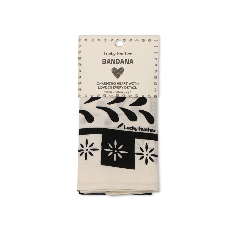 With Love Black Happiness Bandana