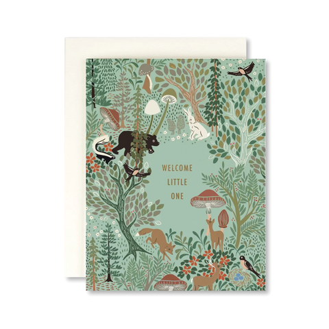 Woodland Baby Single Card