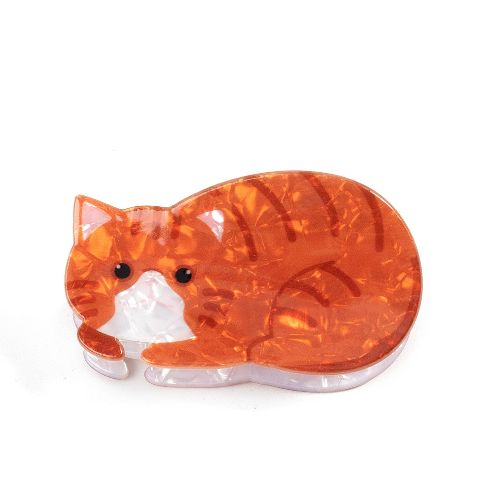 Ginger Cat Claw Clip