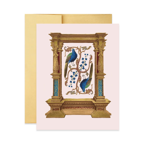 Peacock Frame Illumination Single Card