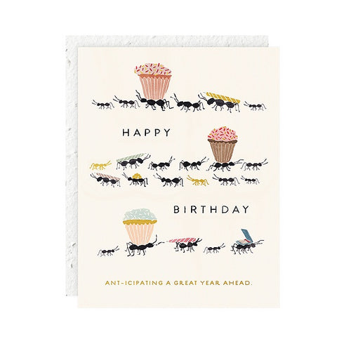 Ants Birthday Single Card