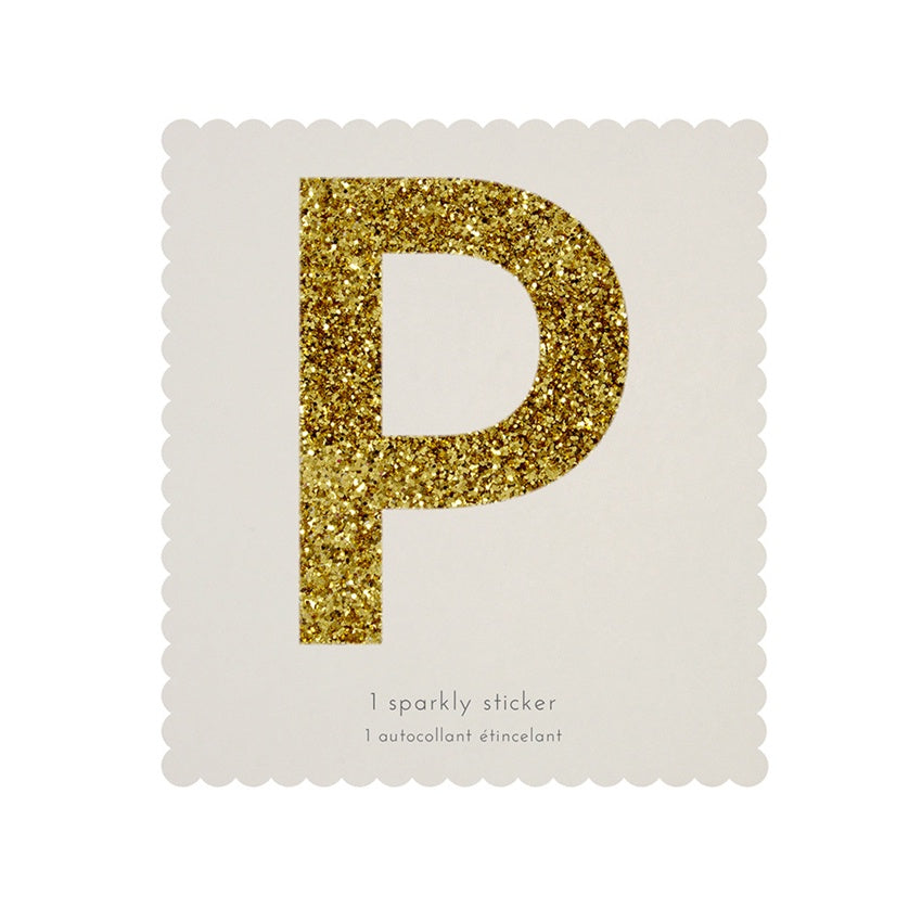 Gold Glitter Sticker - P