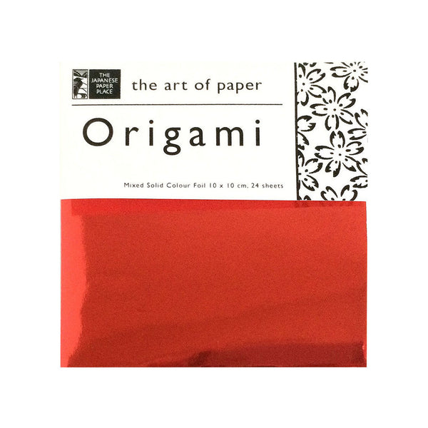 10cm Mixed Solid Colour Foil Origami - 24 Sheets