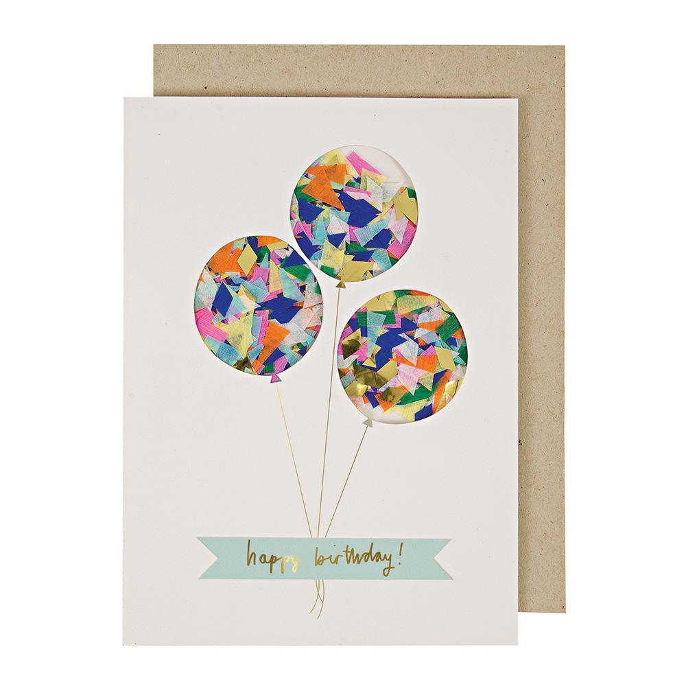 Balloon Confetti Shaker Single Card