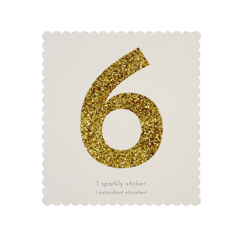 Gold Glitter Sticker - 6