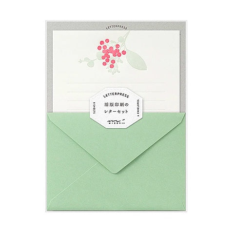 Midori Letterpress Stationery Set  - Bouquet