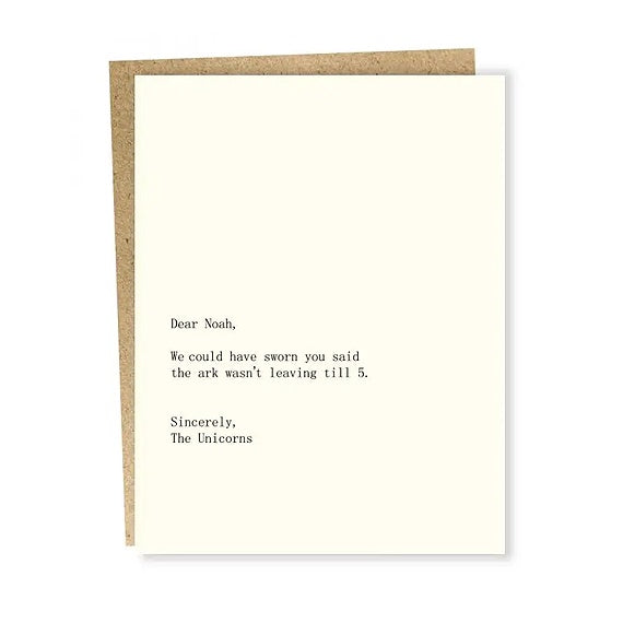 Dear Blank Noah/Unicorn Single Card