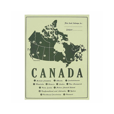 Map of Canada Notebook