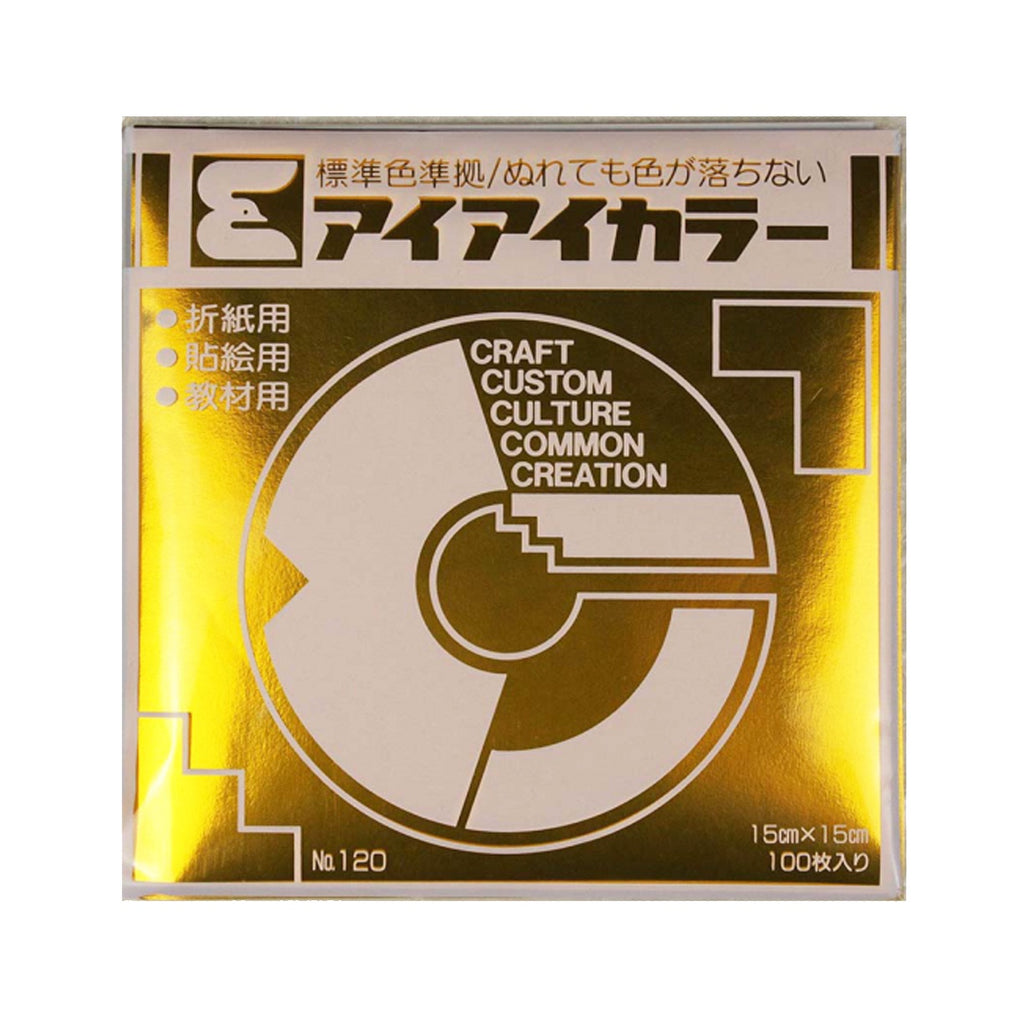 15cm Single Colour Gold Foil - 100 Sheets