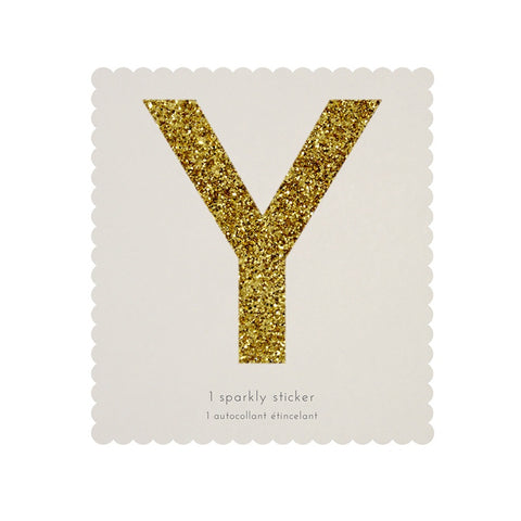 Gold Glitter Sticker - Y