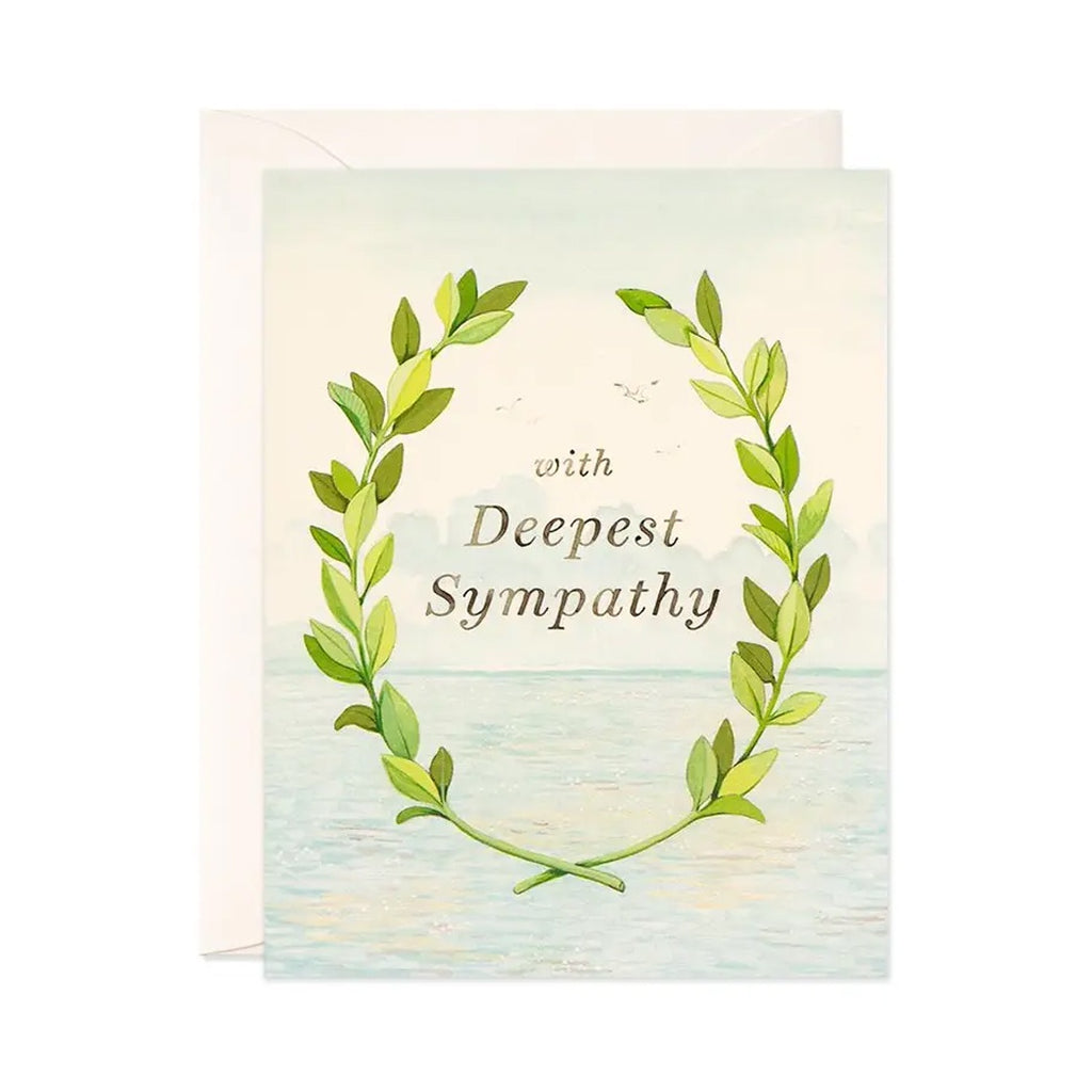 With Deepest Sympathy Laurel Single Card