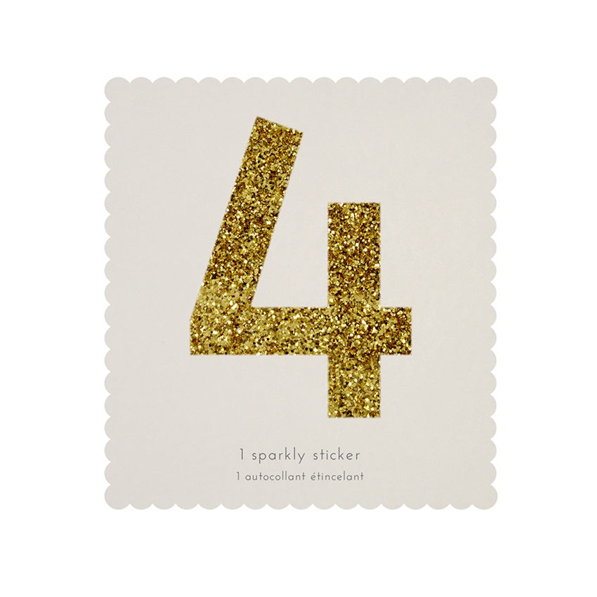Gold Glitter Sticker - 4