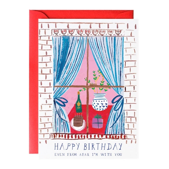 Window Party Birthday Single Card