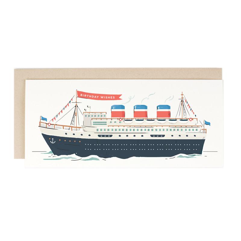 Birthday Oceanliner Single Card