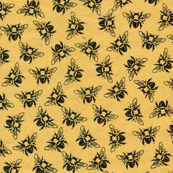 Bees - Black on Tiger Yellow