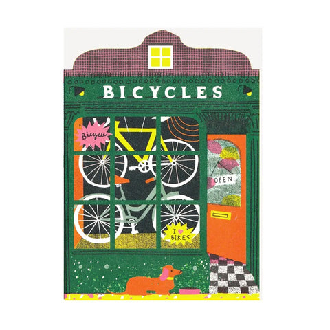 Bicycle Shop Die Cut Single Card