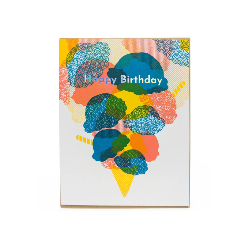 Birthday Ice Cream Single Card
