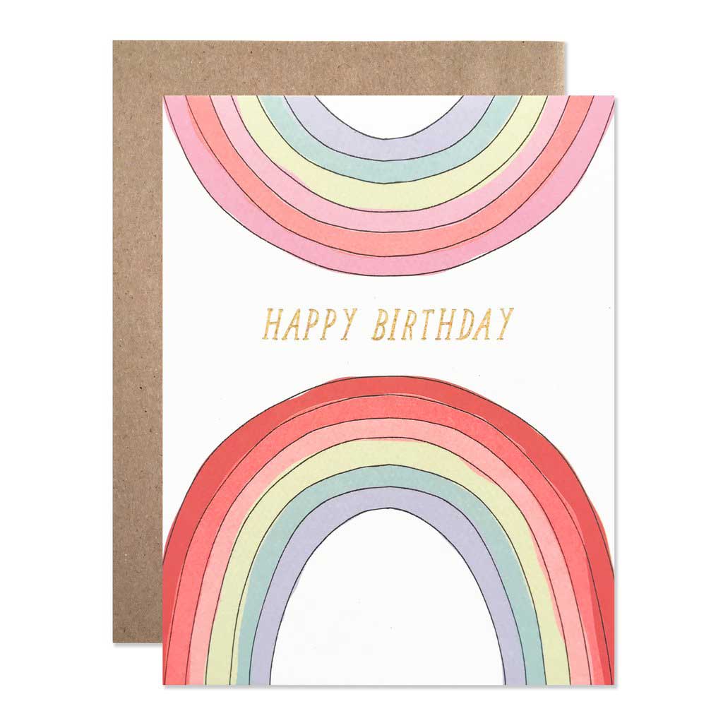 Happy Birthday Rainbow Single Card