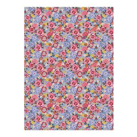 Blue Rose Gift Wrap Sheets, Roll of 3