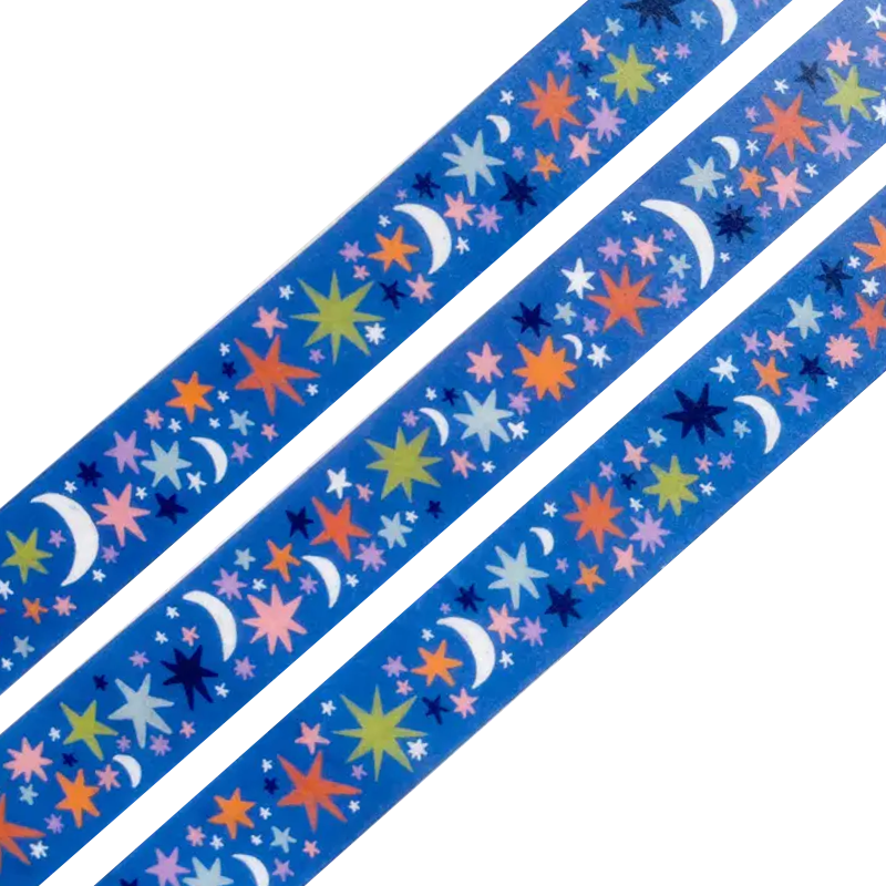 Blue Wonky Stars Washi Tape