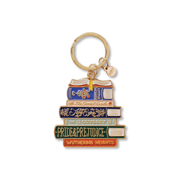 Rifle Paper Co. Book Club Enamel Keychain