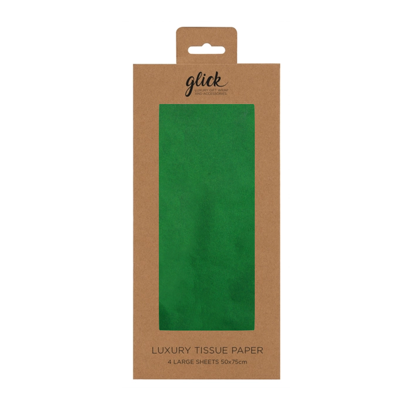 Solid Bottle Green Tissue Paper Pack