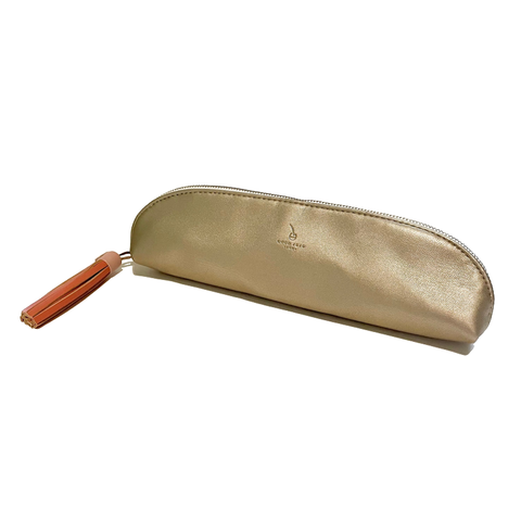 Luxe Slim Pencil Pouch -  Metallic Bronze