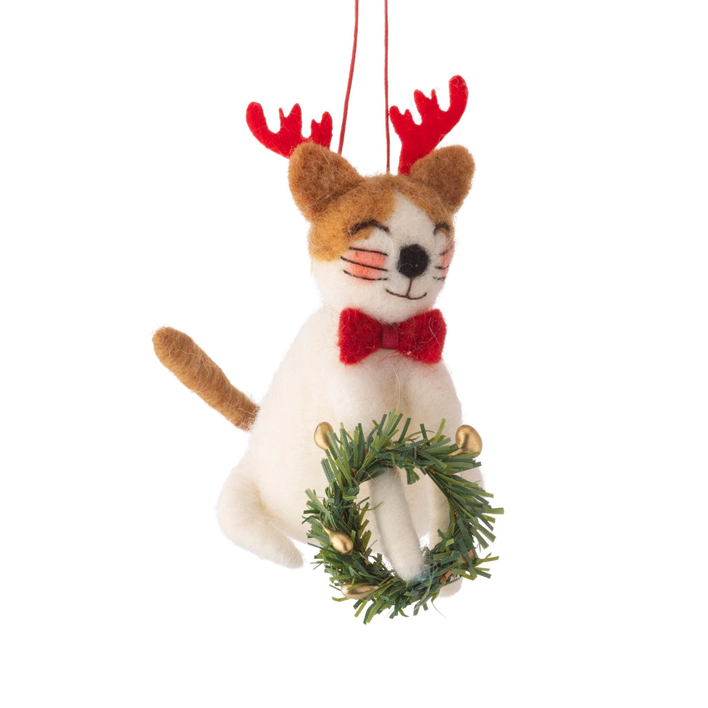 Felt Reindeer Kitty Ornament