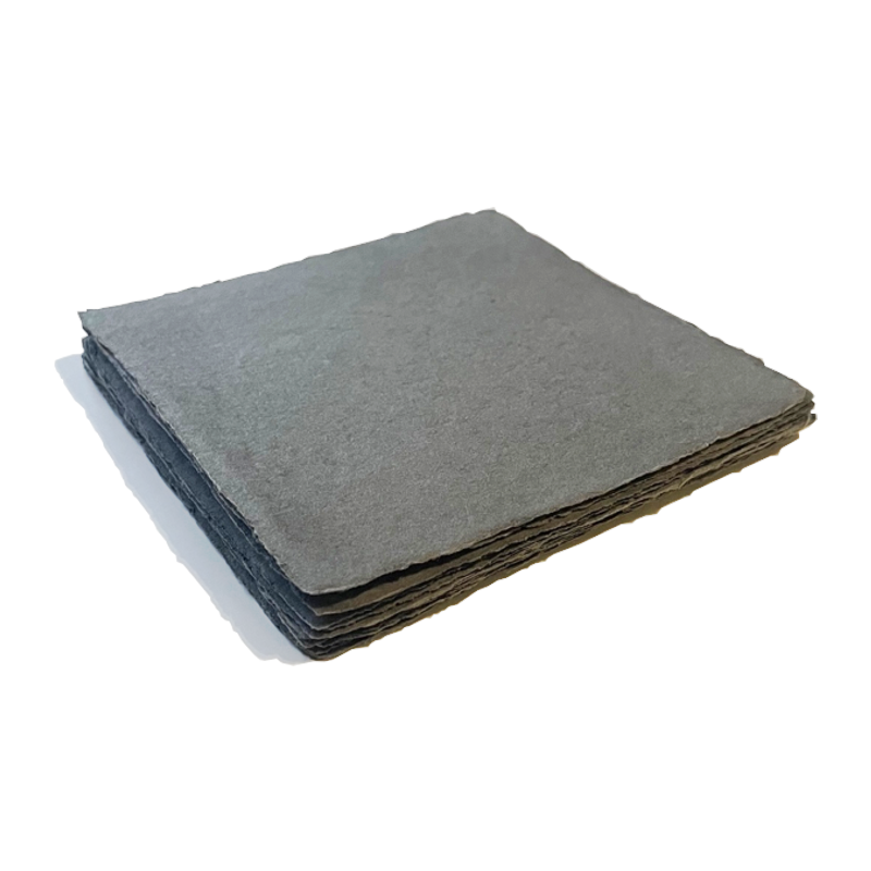 5 inch Square Handmade Paper - Charcoal
